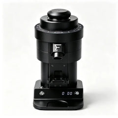 Black 120mm Burr Coffee Grinder Front View