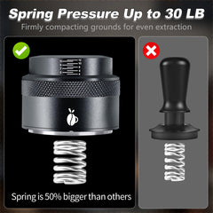 51mm, 54mm, 58mm Espresso Coffee Palm Tamper Black