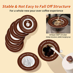 Disposable Coffee Filters, UFO-Shaped Paper Coffee Filters for Pour Over, Drip Coffee Filters for Coffee & Tea, Travel Coffee Filters for Camping, Home, Office