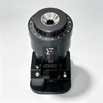 Black 120mm Burr Coffee Grinder Front View