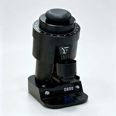 Black 120mm Burr Coffee Grinder Side View