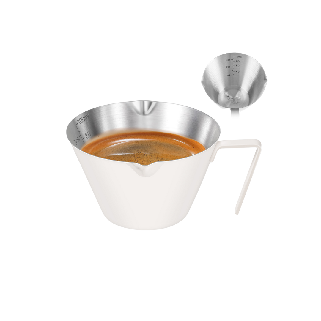 Tazas de café expreso Carrottimes blancas de 100 ml