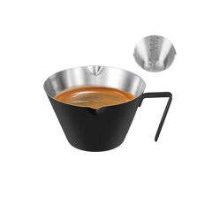 Carrottimes 3.4OZ/100ml Stainless Steel Espresso Measuring Cups Black
