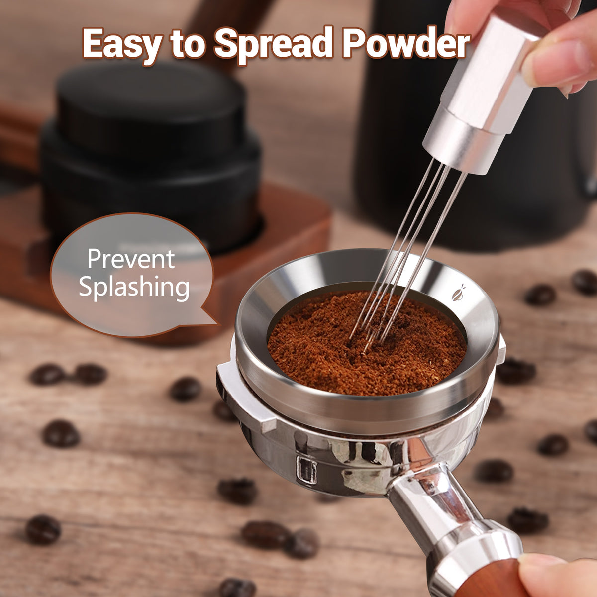Dosing Funnel, 304 Stainless Steel Espresso Coffee Dosing Ring