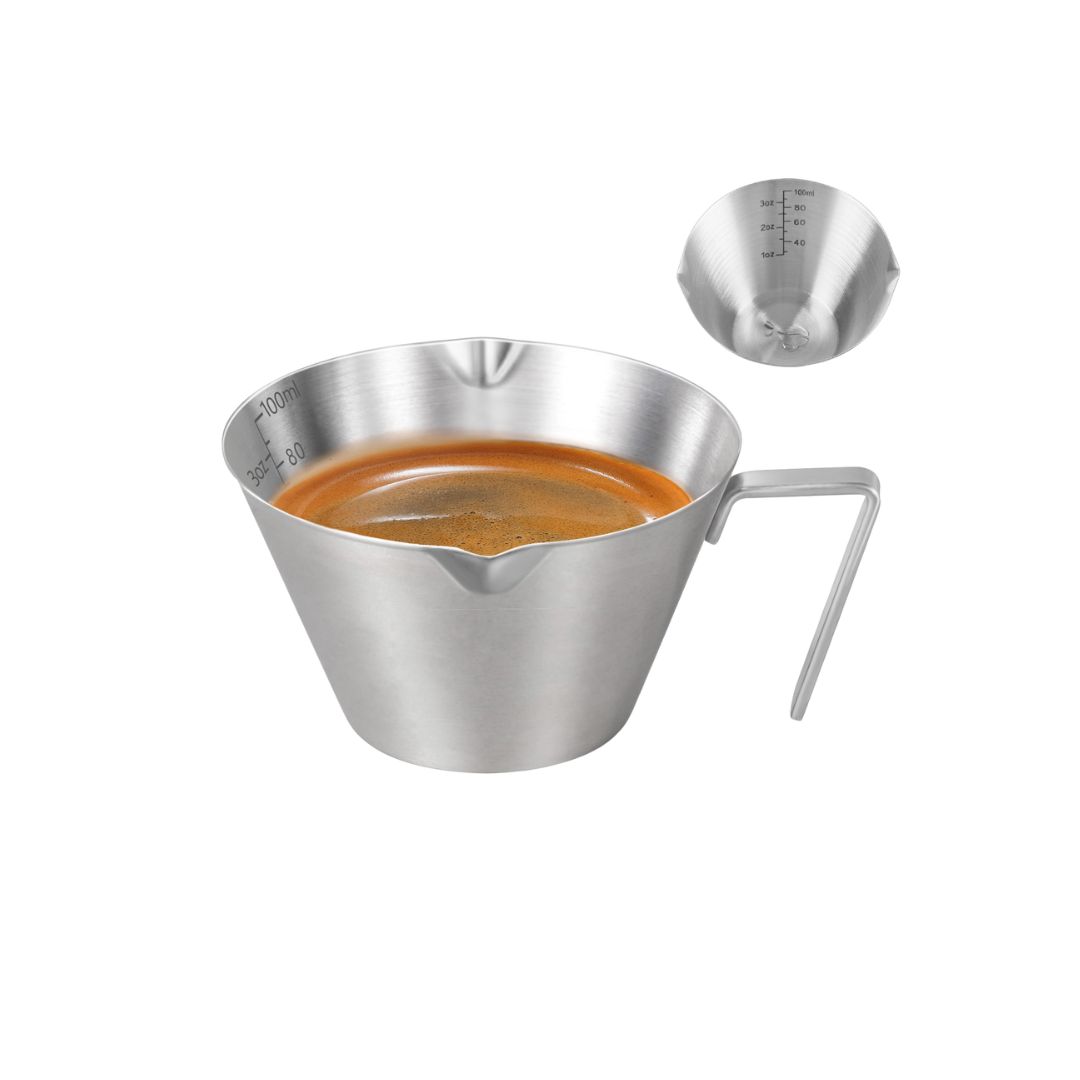 Carrottimes 3.4OZ/100ml Stainless Steel Espresso Measuring Cup Silver