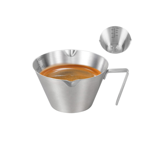 Carrottimes 3.4OZ/100ml Stainless Steel Espresso Measuring Cup Silver