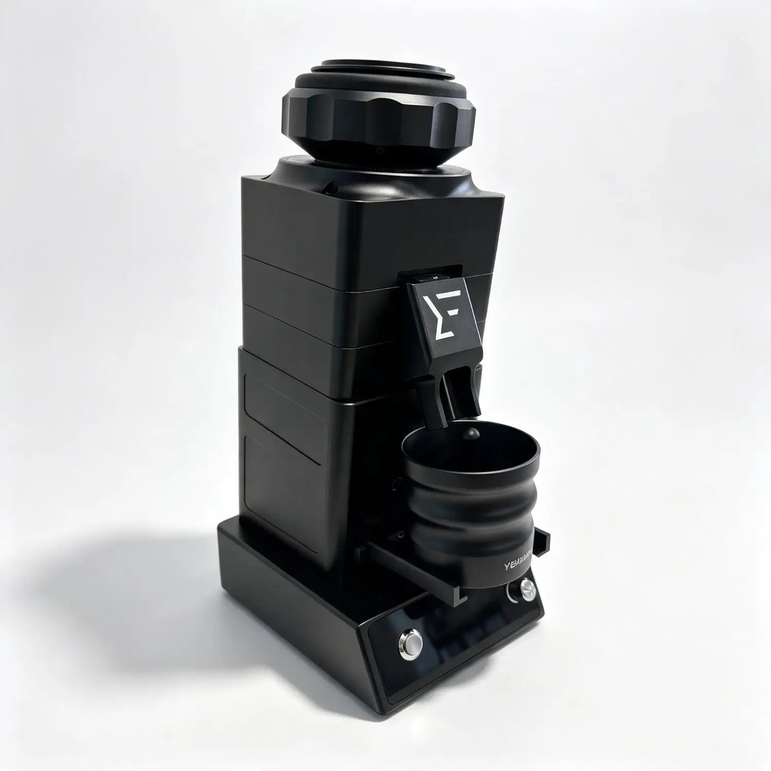 Yarramate YEH-83C 83mm conical burr espresso grinder side view